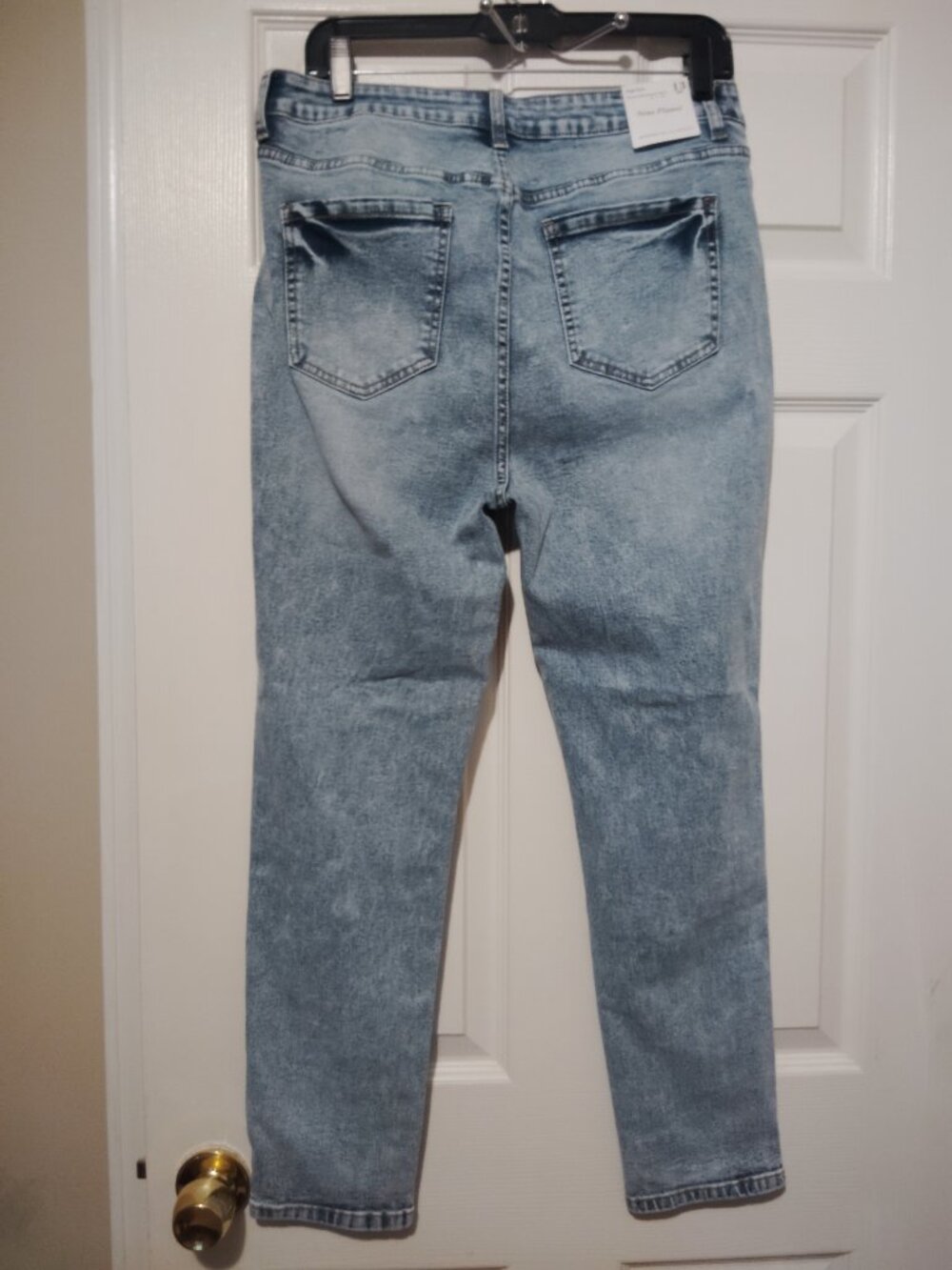 Nine Planet High Rise Skinny Destressed Jeans Size 13 Light Wash  Cotton Blend - Picture 4 of 5